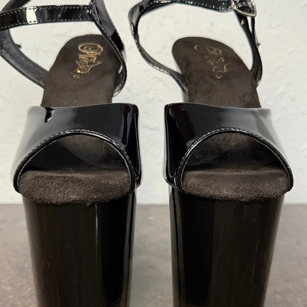Pleasure Black Slingback Platform Stiletto‎ High Heels